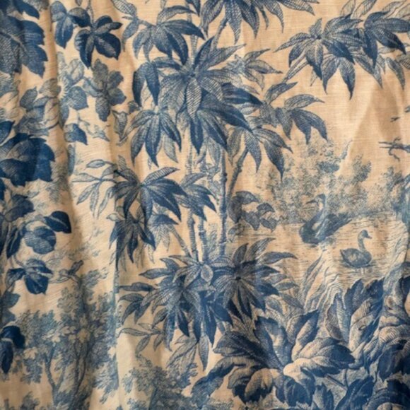 Tuckernuck Linen-Blend Blue Toile Tate Dress, Size XL - Picture 4 of 6